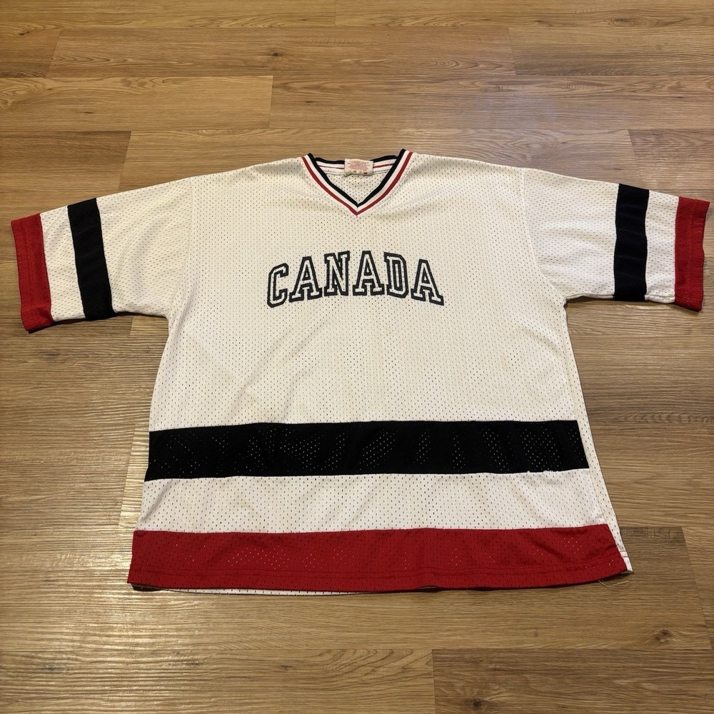 Vintage Impressions Canada Hockey Jersey Adult XL White Team Canada Spellout 90s